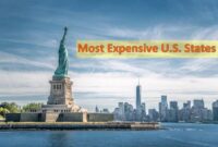 The list of top 10 most expensive cities in the U.S.